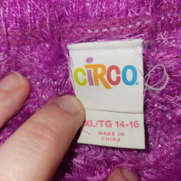 Circo Purple Hearts Sweater || Nylon || Girls XL EUC - Picture 5 of 8